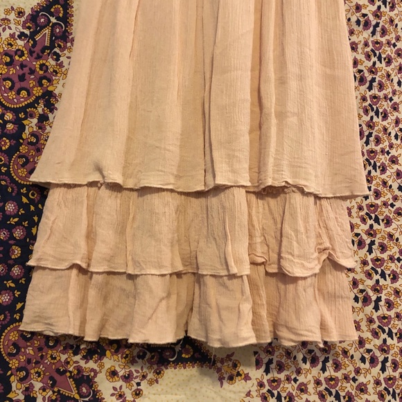 Pink Patterned Dress with Ruffled Bottom - Picture 2 of 6